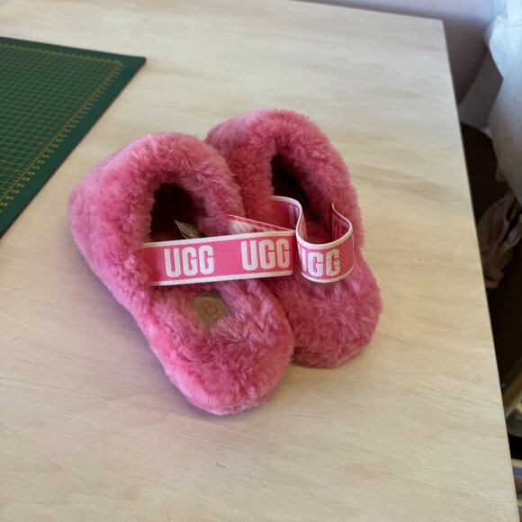 UGG Fluff Yeah Slingback Slippers – Women’s Hot Pink Fuzzy Slippers - Picture 2 of 4